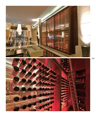 FWC custom wine wall with acyrlic wine racks - Marriott Hotel