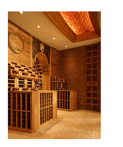 FWC walk-in grand wooden wine cellar 